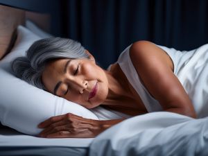 Woman-sleeping Middle aged woman soundly sleeping